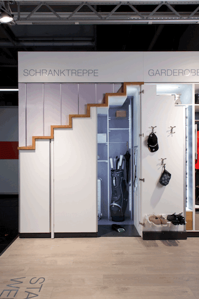 Schranktreppe, Schranktreppe auf Maß gefertigt - Demo-Grafik