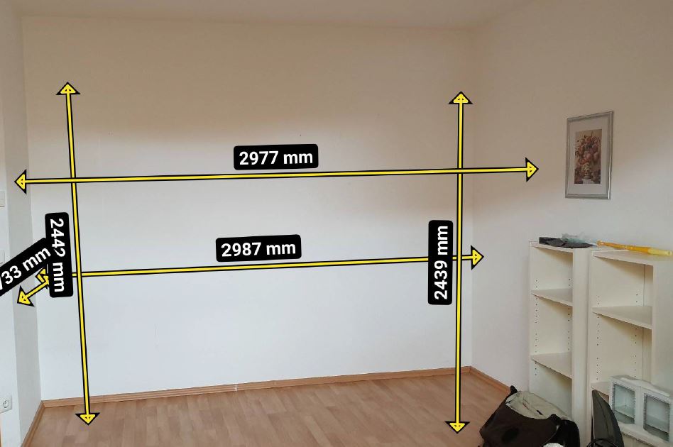 Aufmaß Arbeitszimmer