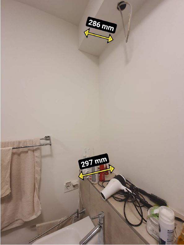 Aufmaß Badezimmer vorher