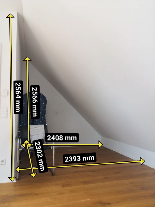Nische Dachschräge Aufmaß