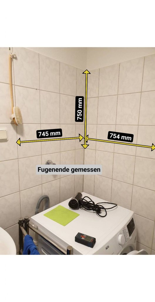 Badschrank ausmessen