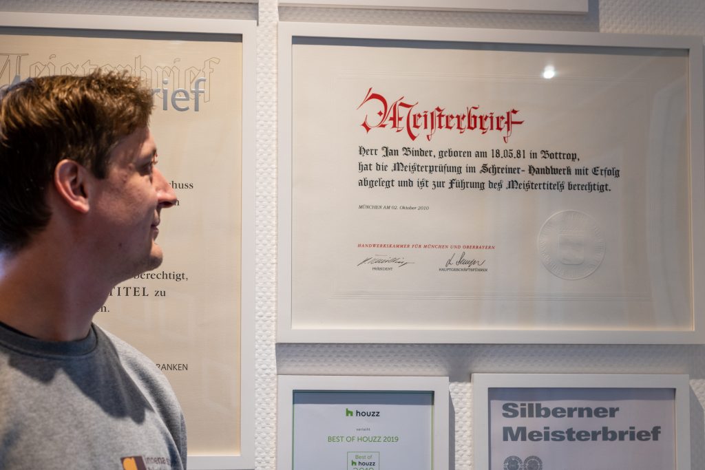 Jan Binder, Tischlermeister