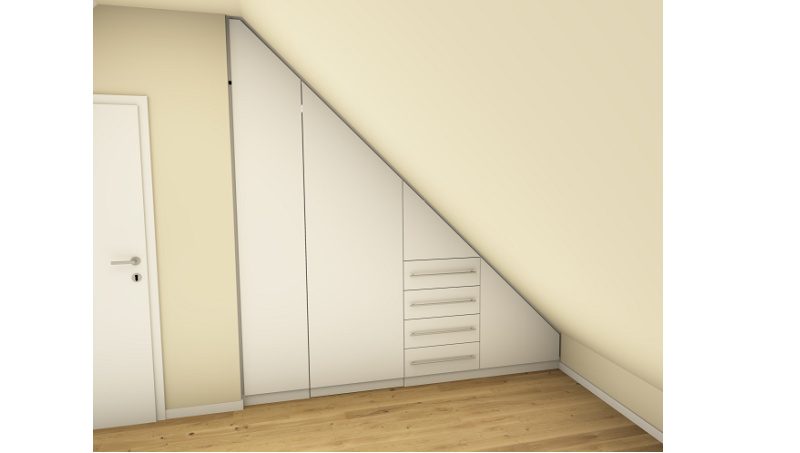 Entwurf Dachschrägenschrank