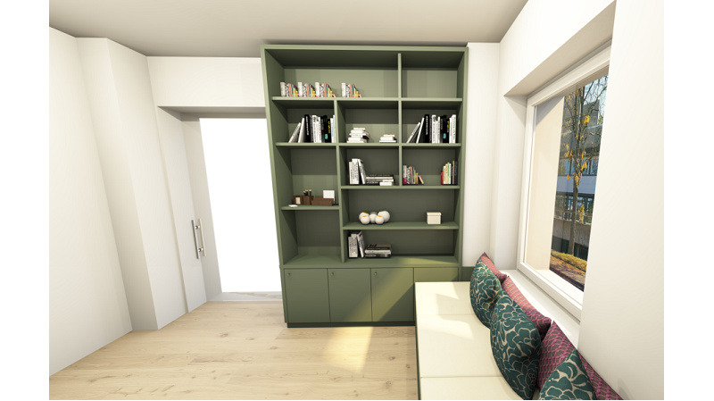 Entwurf Einbaugarderobe grün 2