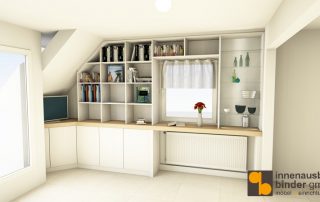 Entwurf Einbauschrank Dachschraege