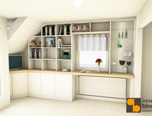 Dachschräge im Wohnzimmer