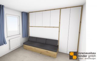 Entwurf Klappbett mit Couch