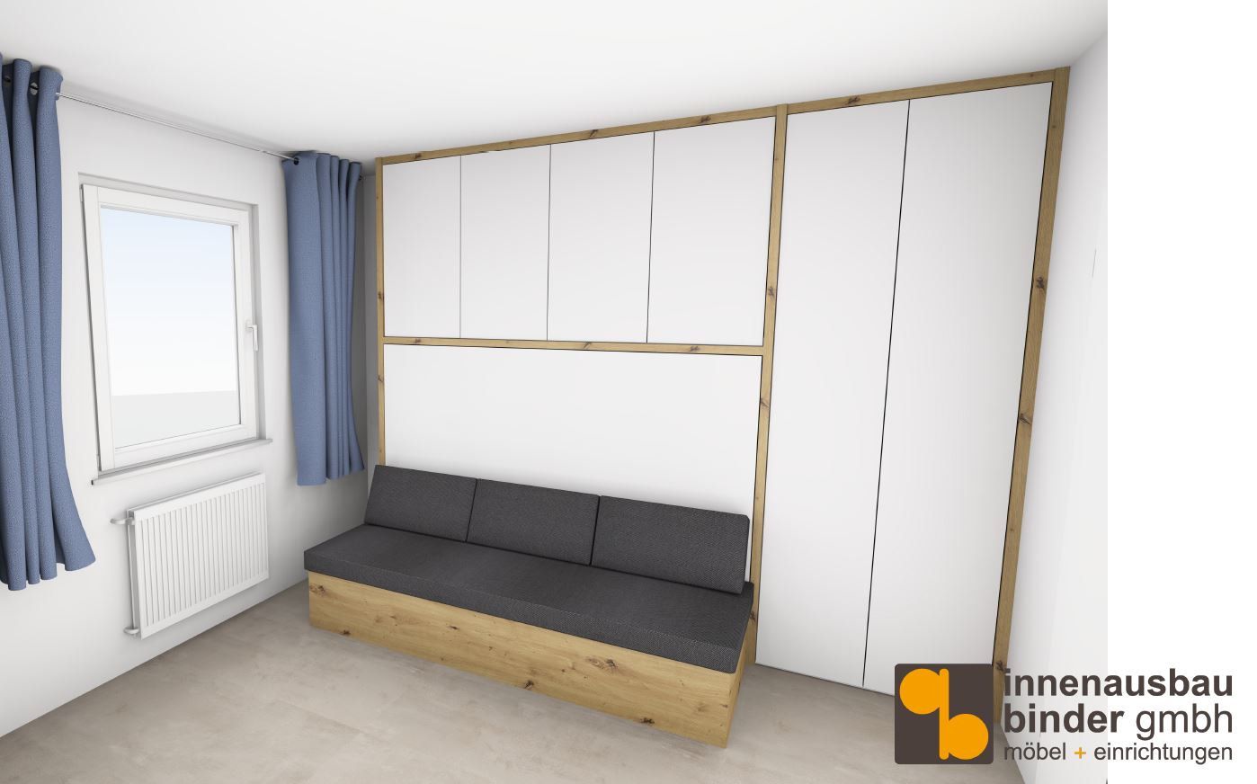 Entwurf Klappbett mit Couch