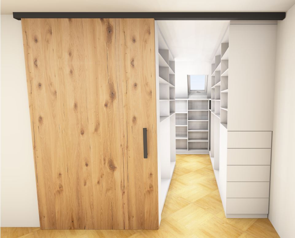 Entwurf Ankleide mit Schiebetür