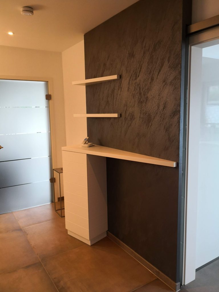 Telefonmöbel Schleiflack weiß