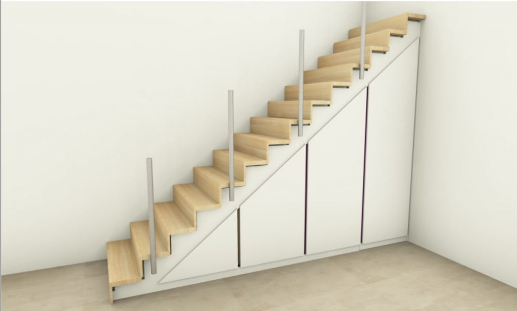 Treppenschrank Entwurf