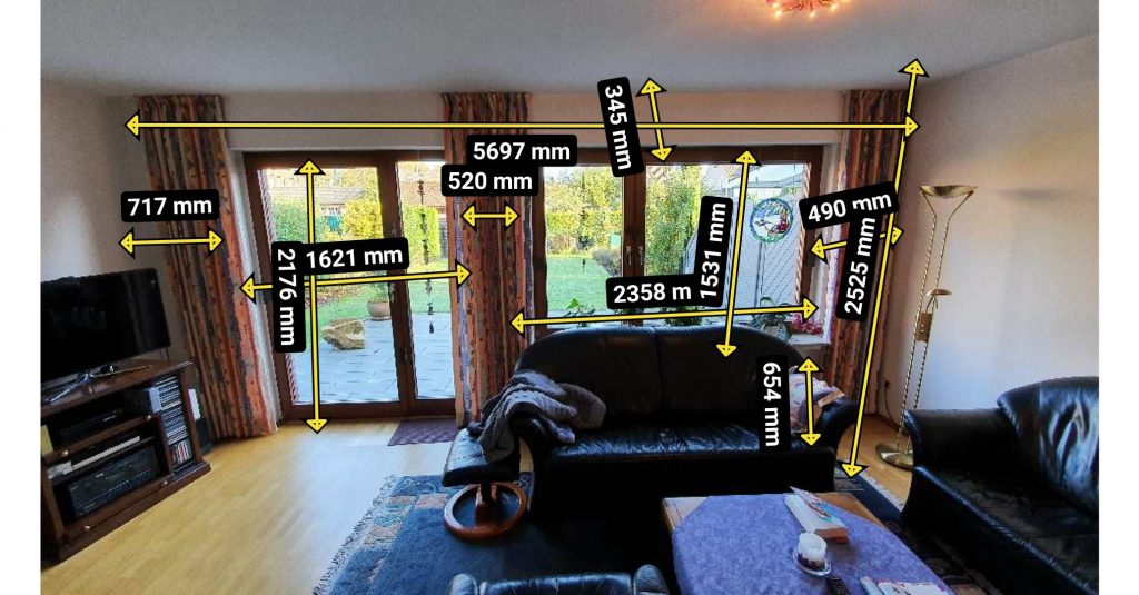 Vorher Aufmaß Wohnzimmer